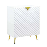 Gaines White High Gloss Finish Console Table Model AC01141 By ACME Furniture